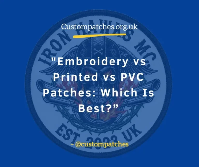 Embroidery vs Printed vs PVC Patches